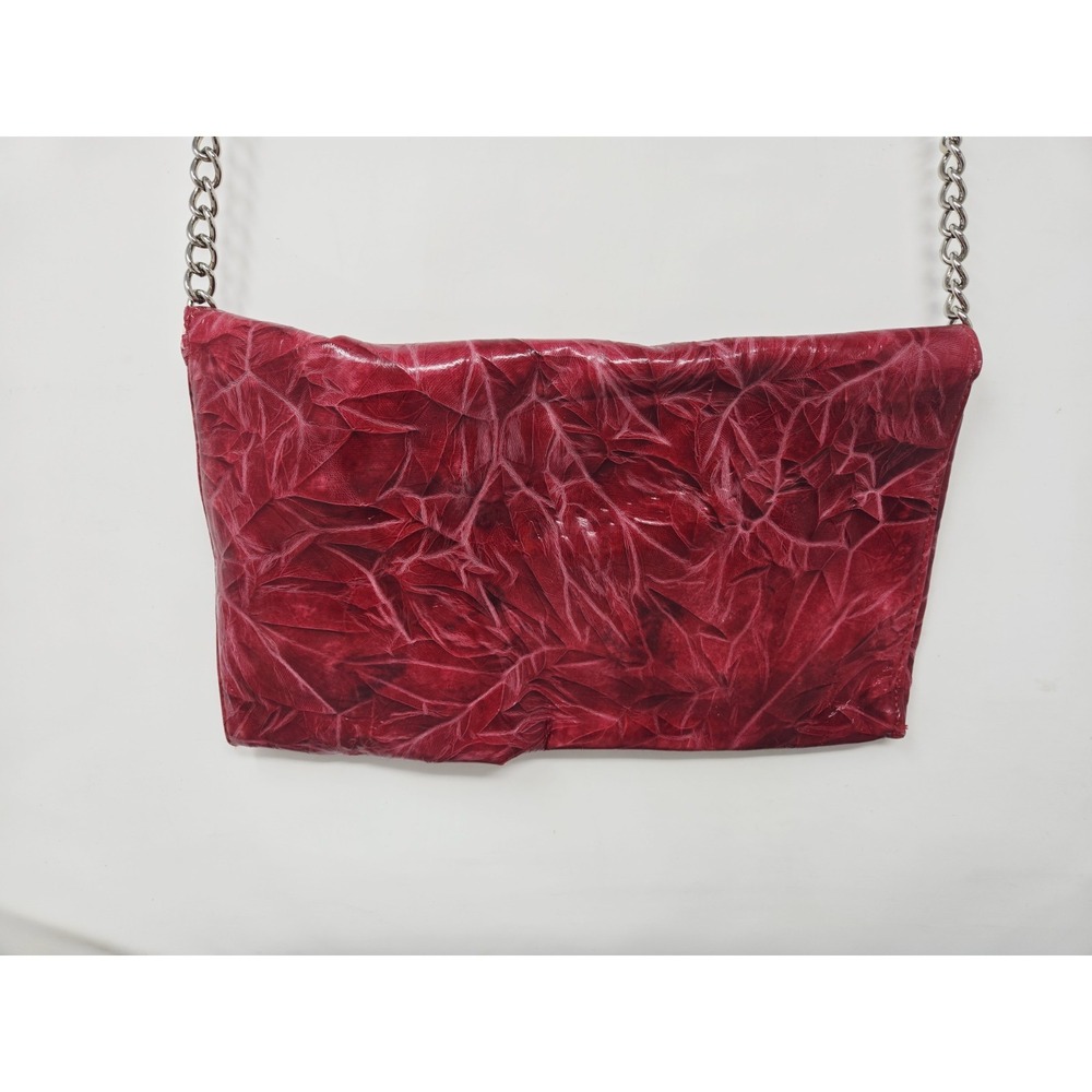 Vintage Jessica McClintock Red Roses  Faux Leather Envelope Clutch‎ Shouder Bag - Picture 7 of 10